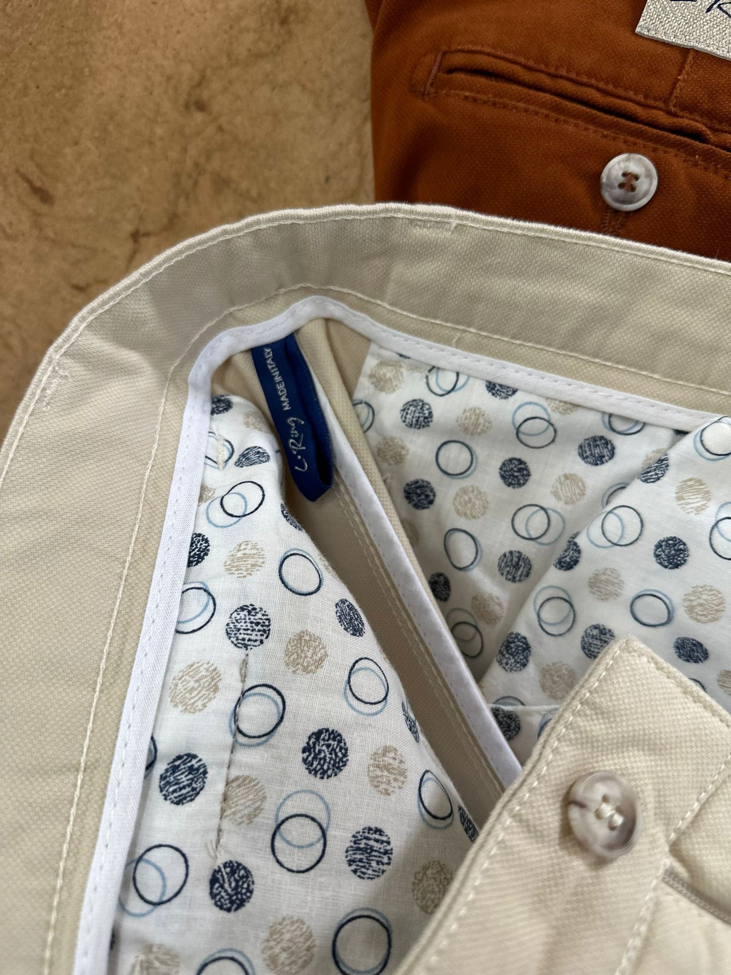 MADRAS - Pantaloni con risvolto
